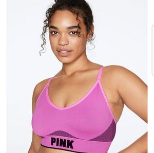 Pink sports bra